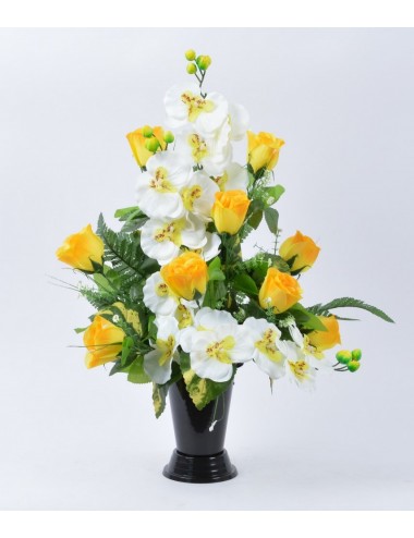 BOUQUET VASE ROSE ORCHIDEE