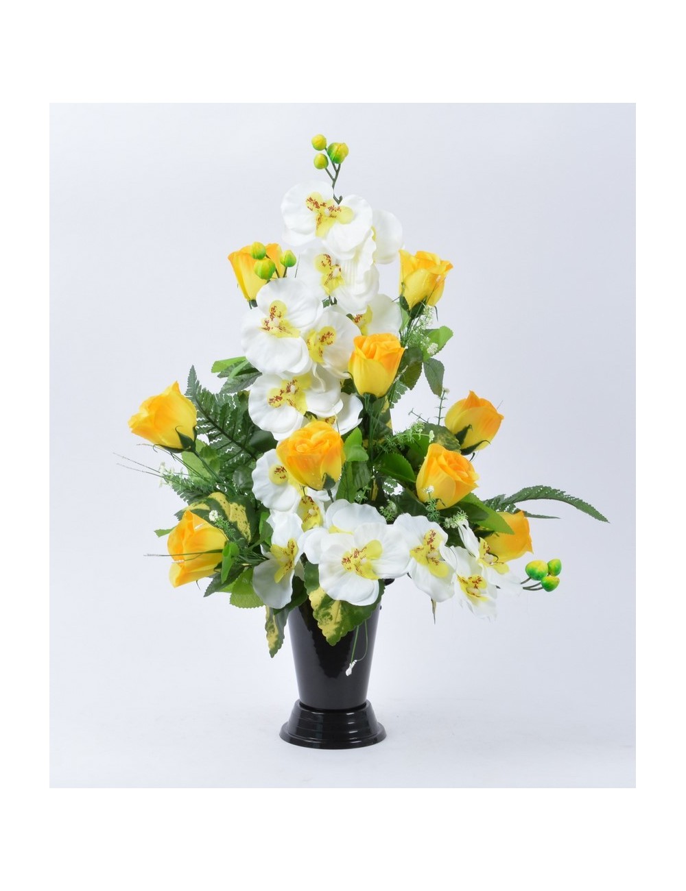 BOUQUET VASE ROSE ORCHIDEE