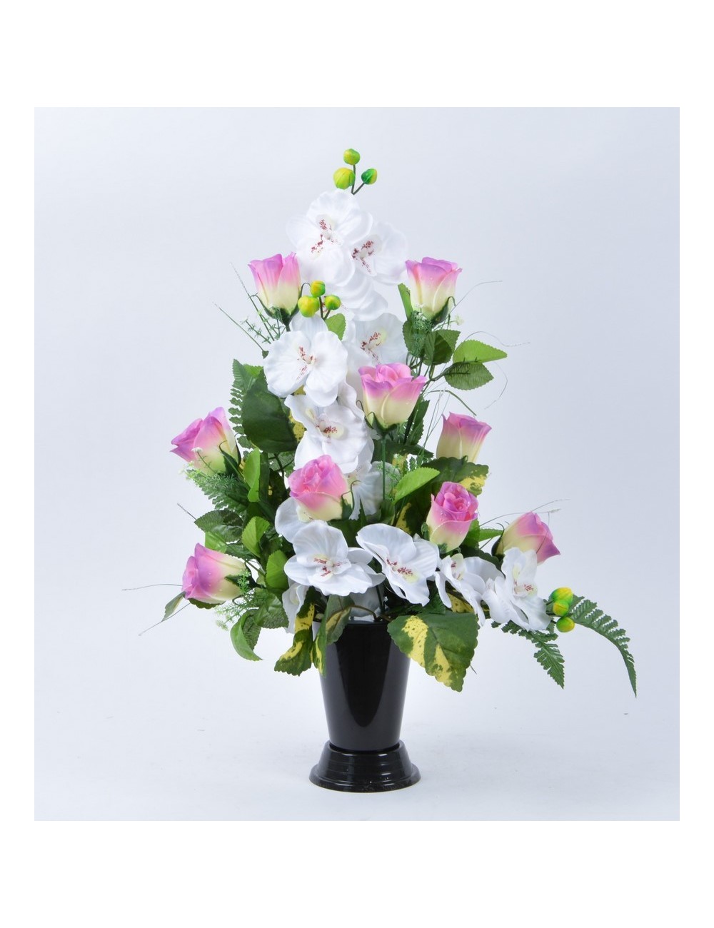 BOUQUET VASE ROSE ORCHIDEE