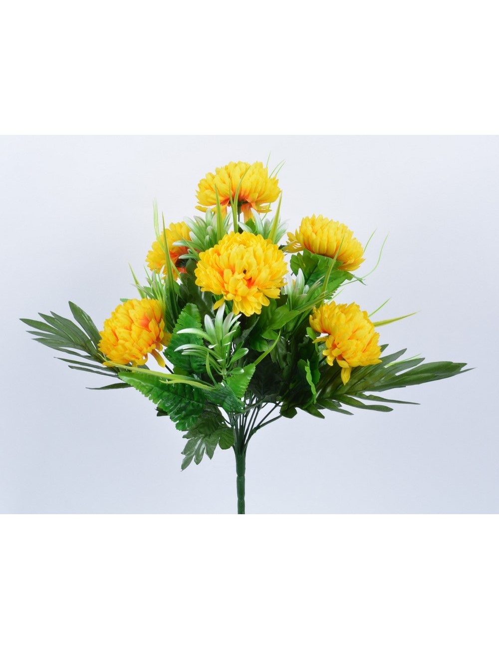 CHRYSANTHEME BOULE + FEUILLAGE X 12