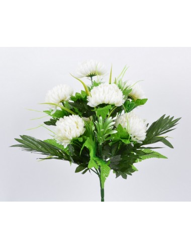 CHRYSANTHEME BOULE + FEUILLAGE X 12