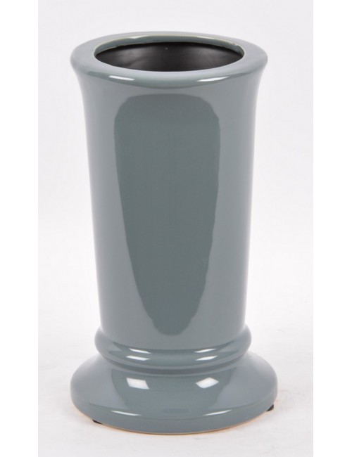 VASE TULIPE CERAMIQUE GRIS CLAIR