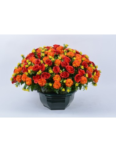 OCEA 25 CM POMPON ROSE 120 FLEURS ORANGE