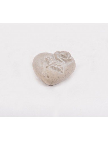 COEUR PLEIN BETON + ROSE 7*6*H4 CM