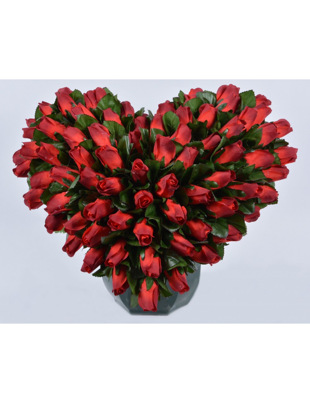 COEUR DE 30 CM MINI BOUTON SUR COUPE OCEA ROUGE