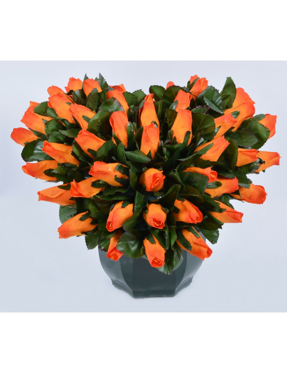 COEUR DE 20 CM MINI BOUTON SUR COUPE OCEA ORANGE