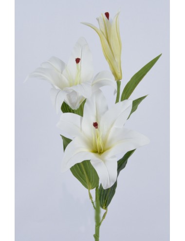 LYS ROYAL 2 FLEURS 1 BOUTON WHITE