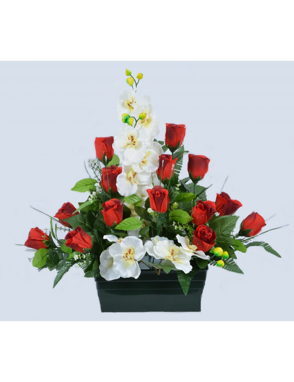 JARDINIERE 25 CM BOUTON ORCHIDEE