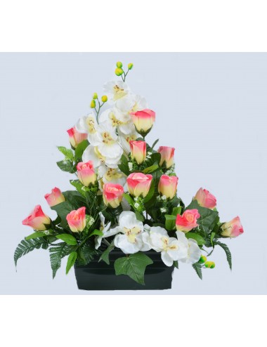 JARDINIERE 25 CM BOUTON ORCHIDEE
