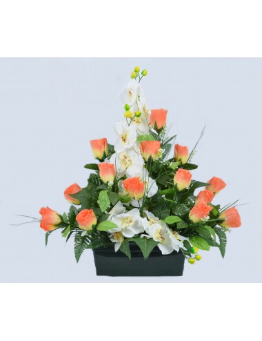 JARDINIERE 25 CM BOUTON ORCHIDEE