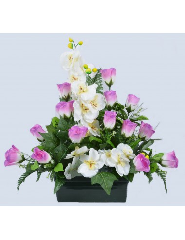 JARDINIERE 25 CM BOUTON ORCHIDEE