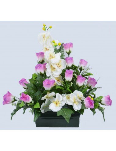 JARDINIERE 25 CM BOUTON ORCHIDEE