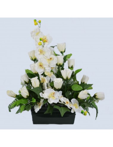 JARDINIERE 25 CM BOUTON ORCHIDEE