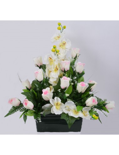 JARDINIERE 25 CM BOUTON ORCHIDEE
