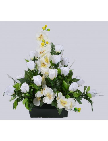JARDINIERE 25 CM BOUTON ORCHIDEE