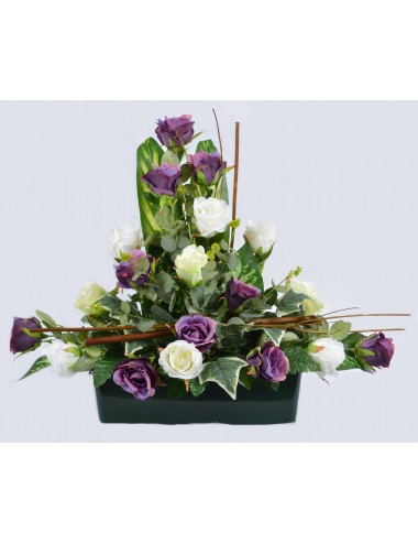 JARDINIERE 40 CM ROSE EUCALYPTUS