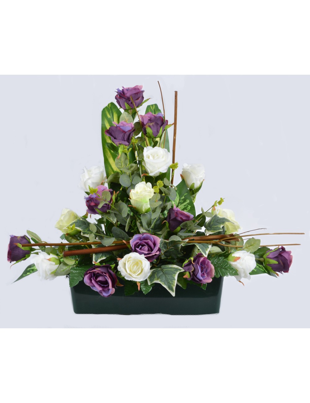 JARDINIERE 40 CM ROSE EUCALYPTUS