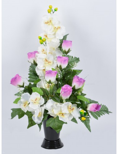 BOUQUET VASE BOUTON ORCHIDEE