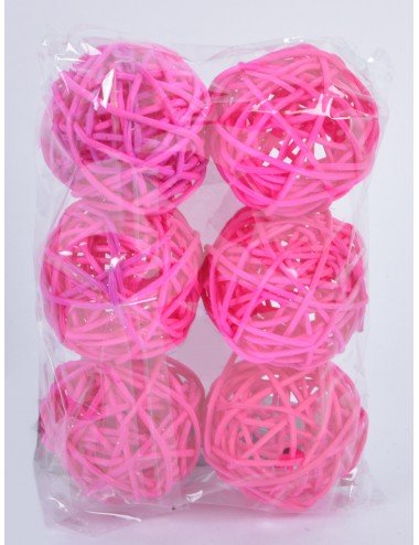 RATTAN BALL DIAM 4.5 ROSE