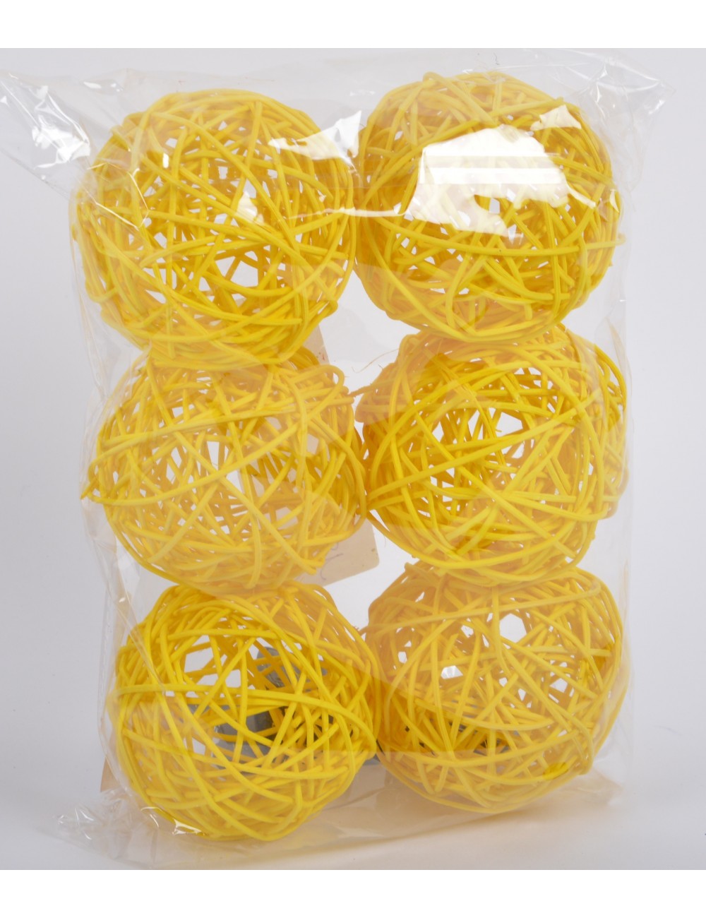 RATTAN BALL DIAM 7.5 JAUNE