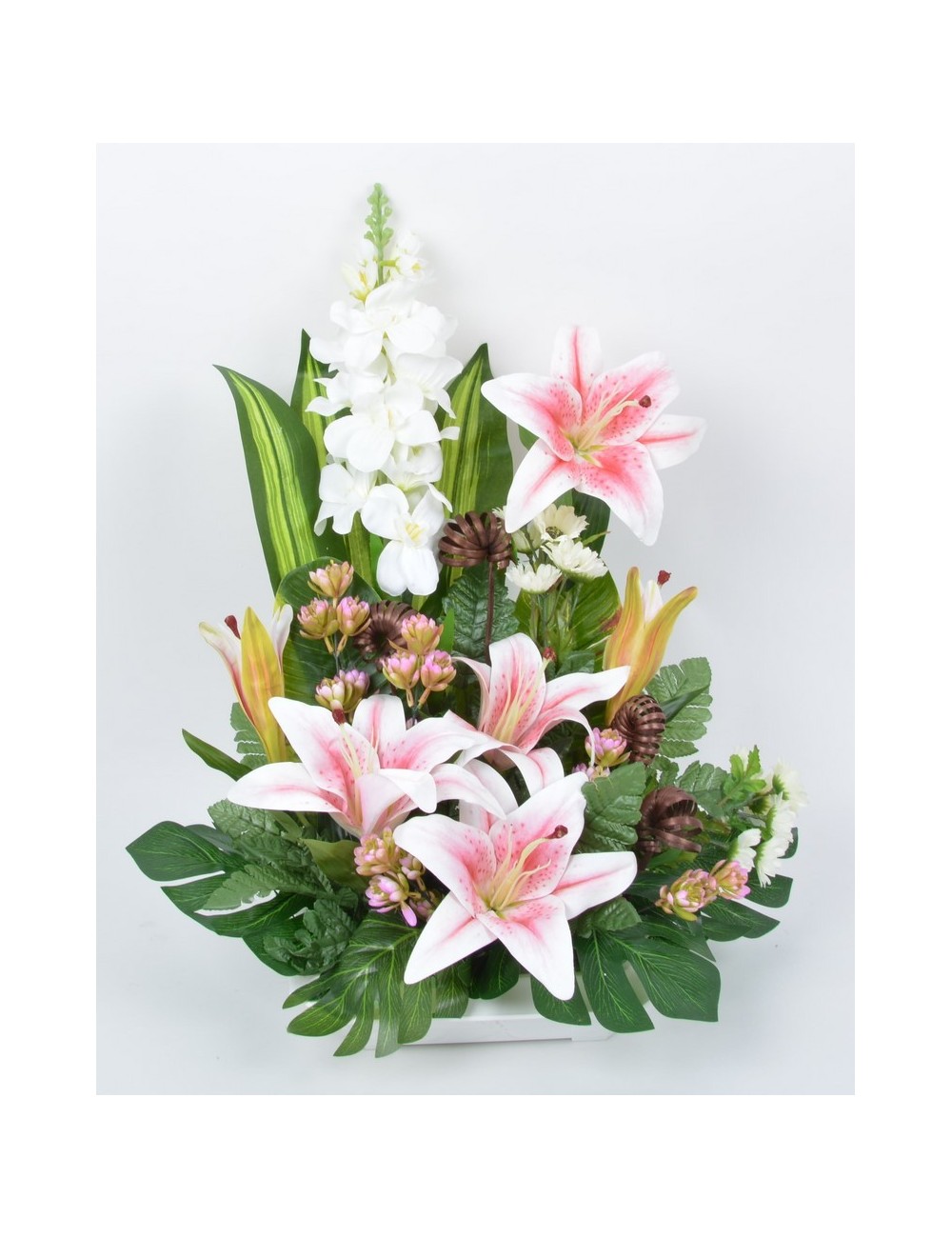 COUPE CARRE BLANC LYS DELPHINIUM BONNIE CREAM BROWN COUPE CARRE BLANC LYS DELPHINIUM BONNIE CREAM BROWN