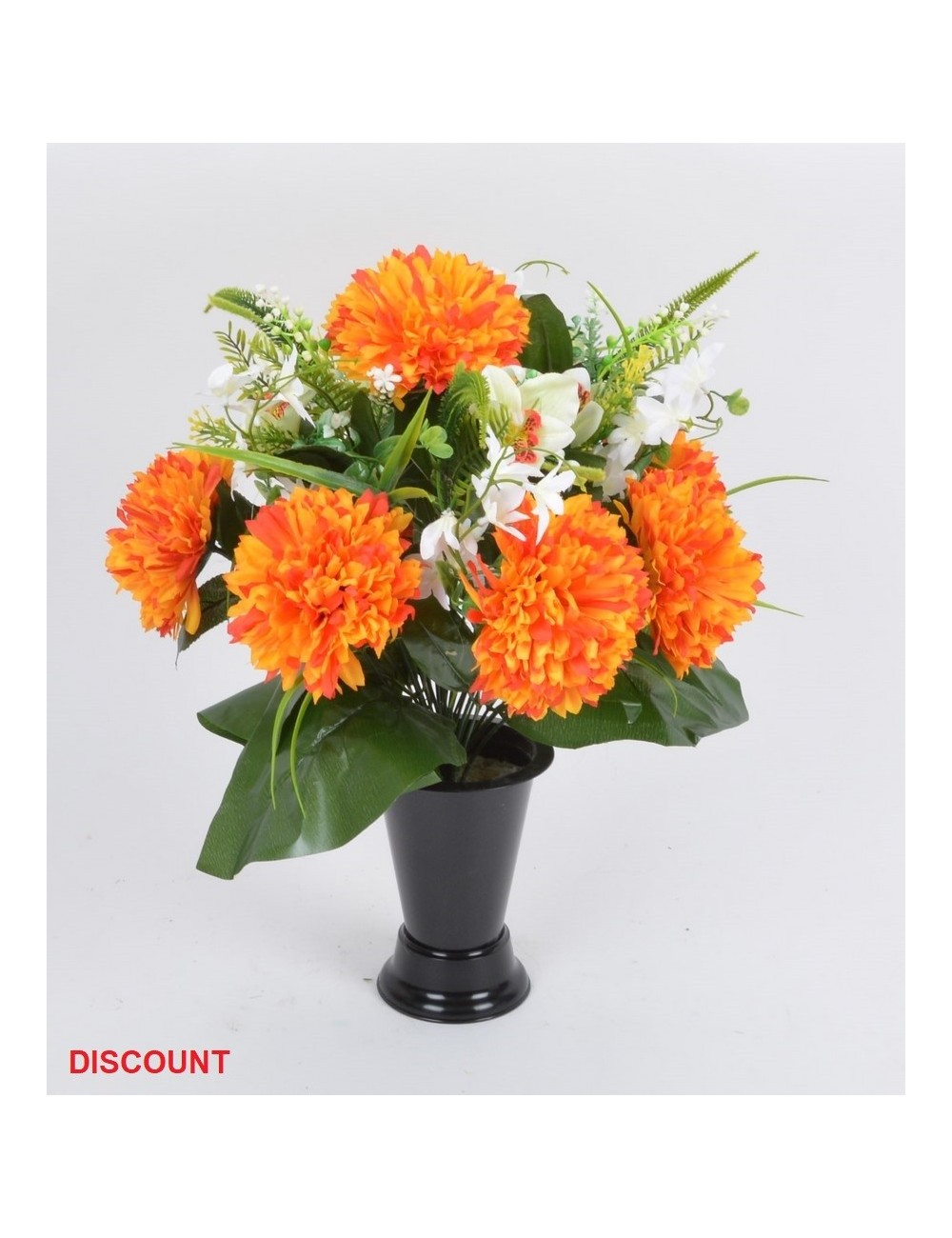 BOUQUET DE VASE DISCOUNT CHRYSANTHEME BOULE ORCHIDEE MINI FLEURS 24 TIGES COLORIS ASSORTIS