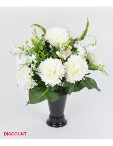 BOUQUET DE VASE DISCOUNT CHRYSANTHEME BOULE ORCHIDEE MINI FLEURS 24 TIGES COLORIS ASSORTIS