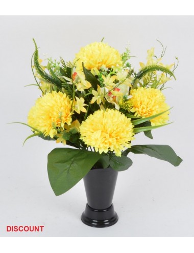 BOUQUET DE VASE DISCOUNT CHRYSANTHEME BOULE ORCHIDEE MINI FLEURS 24 TIGES COLORIS ASSORTIS