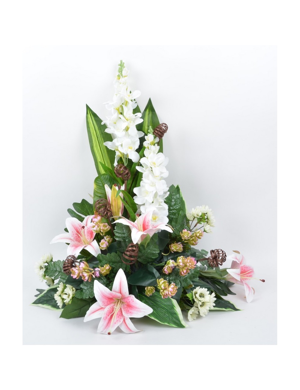 DEVANT DE TOMBE PM LYS DELPHINIUM BONNIE CREAM BROWN