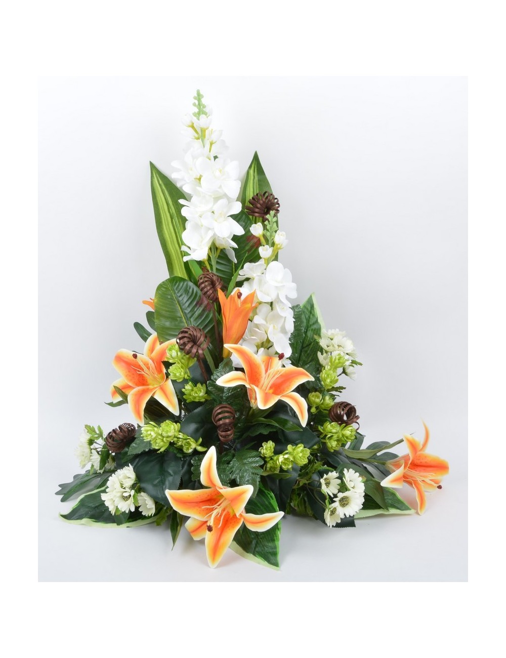 DEVANT DE TOMBE PM LYS DELPHINIUM BONNIE CREAM BROWN