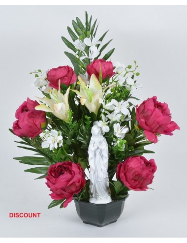 COUPE 17 CM PIVOINE LYS VIERGE X14 TIGES ASS