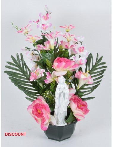 COUPE 17 CM PIVOINE LYS VIERGE X14 TIGES ASS