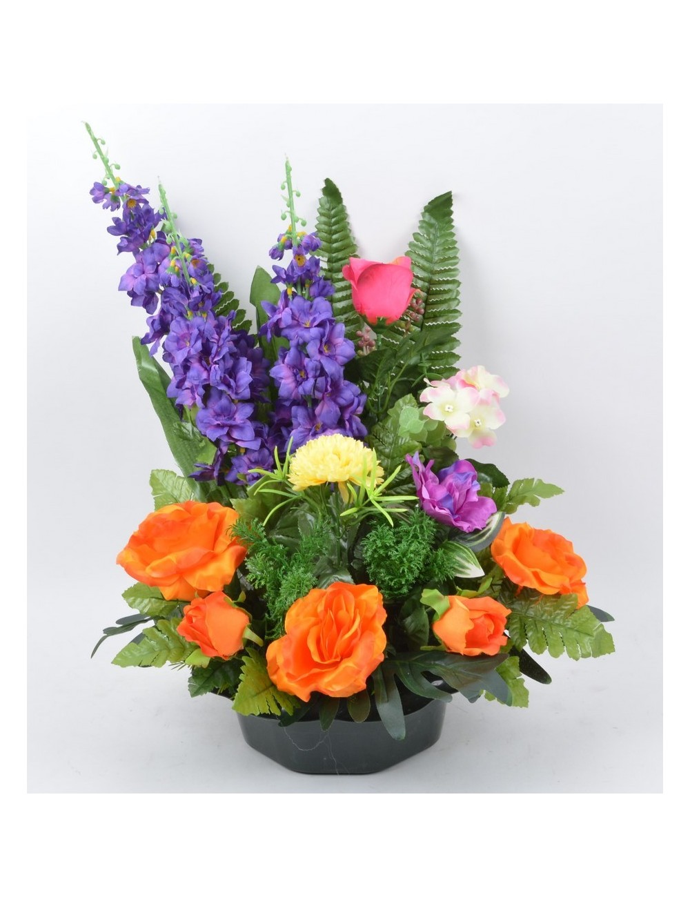 COUPE MARGUERITE DELPHINIUM BOUTON ANEMONE HORTENSIA MULTICOLORE