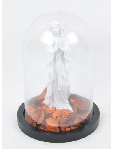 VIERGE POT POURRI SOUS CLOCHE EN VERRE GM ORANGE