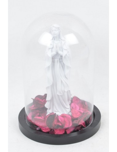 VIERGE POT POURRI SOUS CLOCHE EN VERRE GM ORANGE