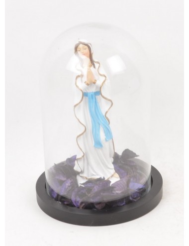 VIERGE POT POURRI SOUS CLOCHE EN VERRE GM LILAC