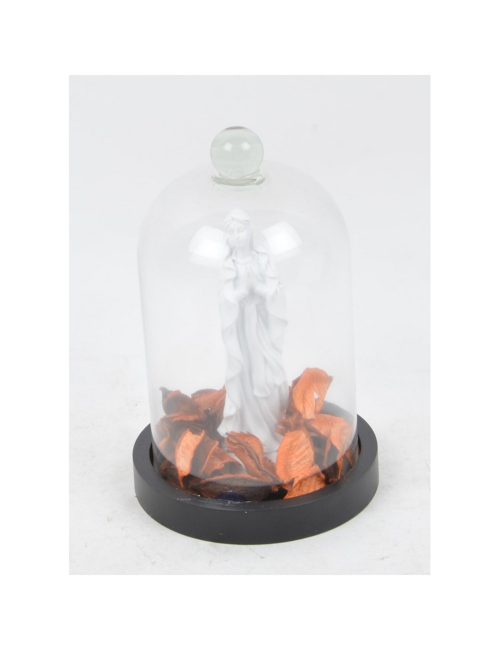 VIERGE POT POURRI SOUS CLOCHE EN VERRE PM RED