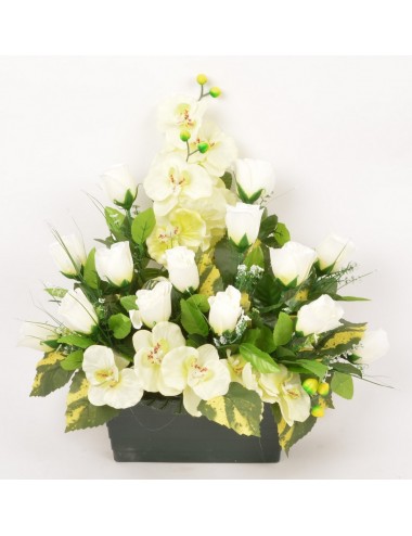 JARDINIERE 25 CM BOUTON ORCHIDEE