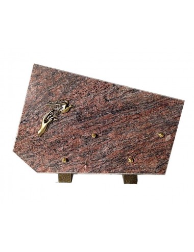 SERIE DE 6 PLAQUES PANACHEES 30 X 20 2 INTERS - BRONZE ET GRANIT VARIES