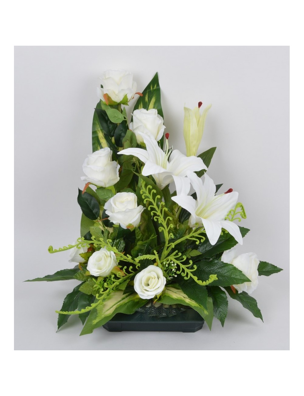 CARRE VERT LYS ROSE FOUGERE VELOURS RED WHITE CARRE VERT LYS ROSE FOUGERE VELOURS RED WHITE