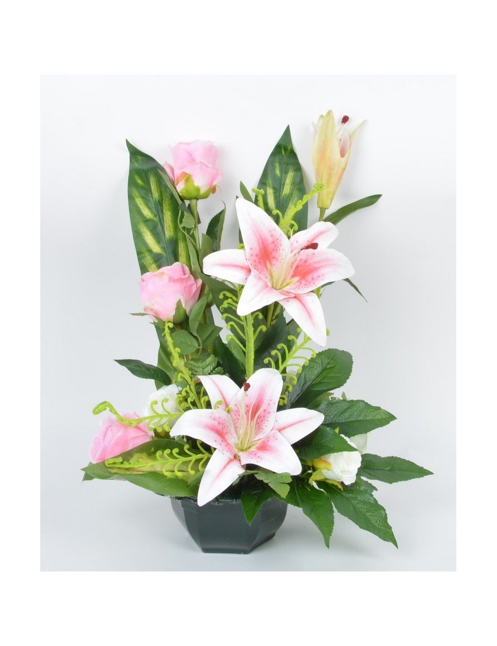 OCEA 17 CM LYS ROSE FOUGERE VELOURS RED WHITE OCEA 17 CM LYS ROSE FOUGERE VELOURS RED WHITE