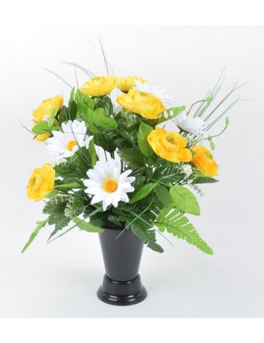 BOUQUET DE VASE DAISY RENONCULE ASS