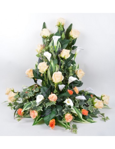 DEVANT DE TOMBE GM ROSE ARUM SALMON