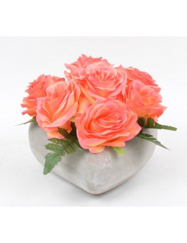 COEUR BETON ROSE FOUGERE ORANGE