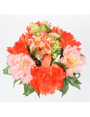 PIQUET PIVOINE HORTENSIA X7 SALMON