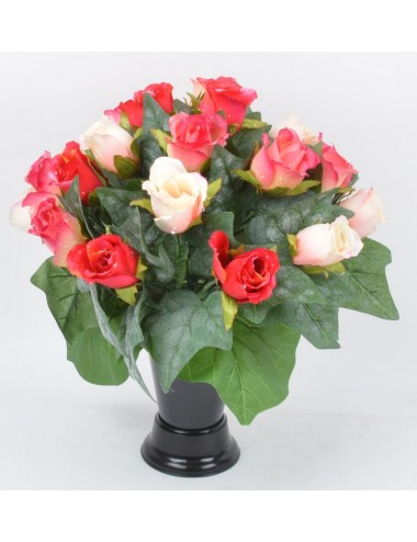 BOUQUET DE VASE BOUTON DE ROSE GOUTTE D'EAU ASS