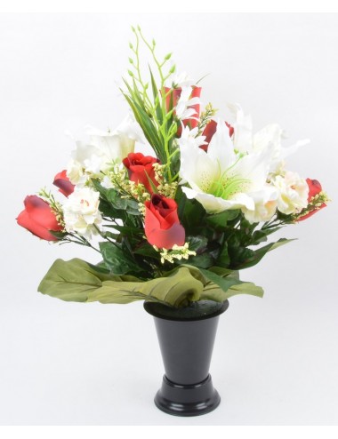 BOUQUET DE VASE LYS FRESIA BOUTON ASS