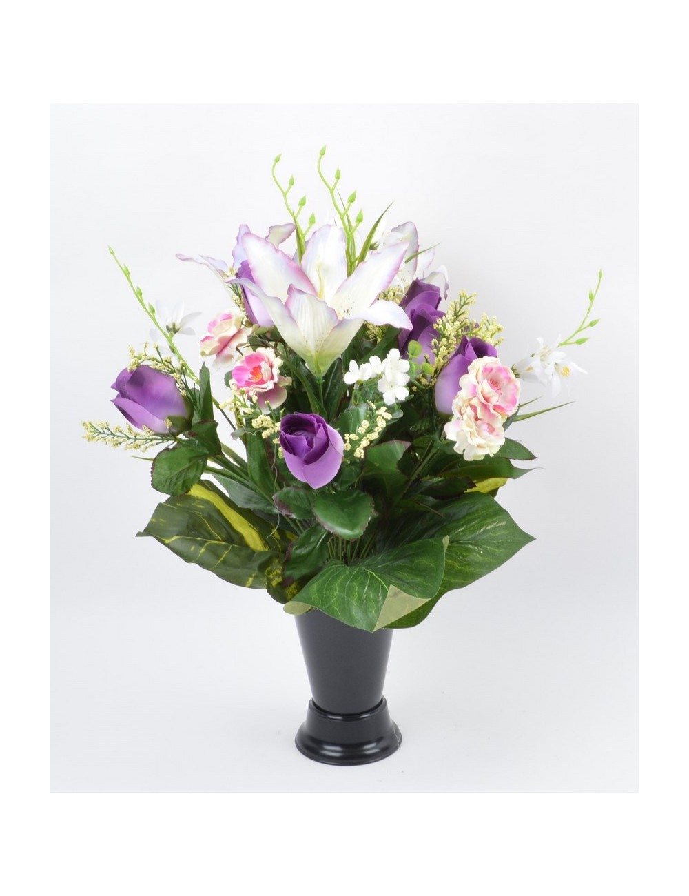 BOUQUET DE VASE LYS FRESIA BOUTON ASS