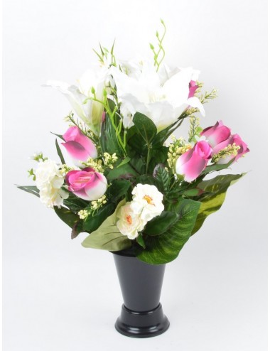 BOUQUET DE VASE LYS FRESIA BOUTON ASS