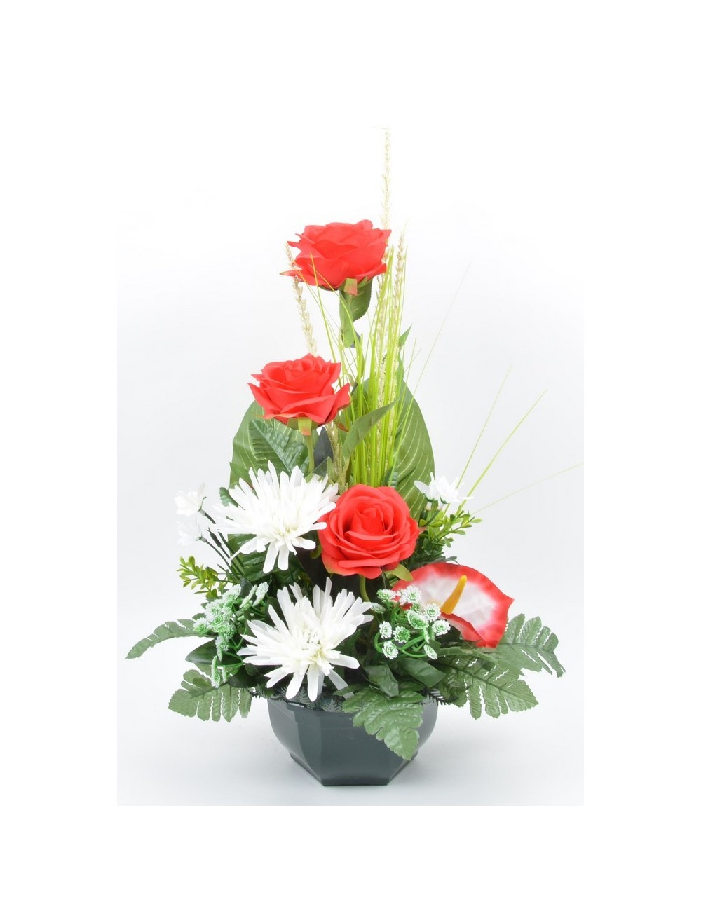 OCEA 17 CM ROSE TOKIO ANTHURIUM RED WHITE